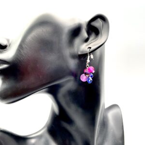 Handmade Bisexual Pride Inspired Cluster/Charm Earrings
