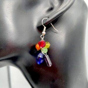 Handmade LGBTQ+ Gay Pride Inspired Cluster/Charm Earrings