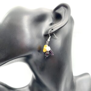 Handmade Non-Binary Pride Inspired Cluster/Charm Earrings