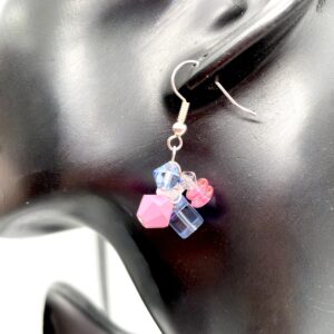 Handmade Transgender Pride Inspired Cluster/Charm Earrings