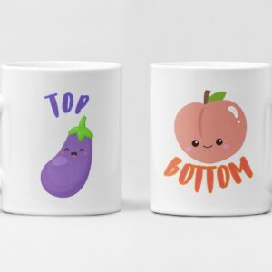 Top And Bottom Gay Couples' Mug Set | 2 Mug Set