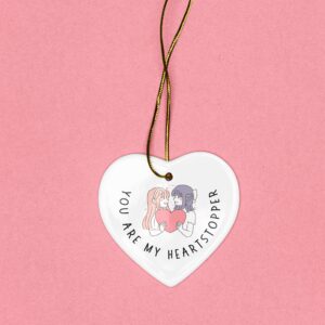 LGBT Valentine's Hanging Ornament: You Are My Heartstopper, perfect for girlfriends and LGBTQ+ Women