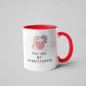 LGBT Valentine's Mug: You Are My Heartstopper, perfect for girlfriends and LGBTQ+ Women