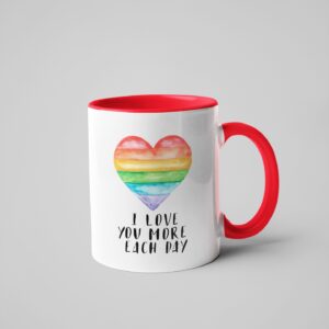 LGBT Valentine's Mug: I Love You More Each Day