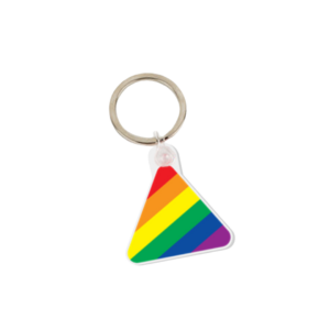 Gay Pride Rainbow Triangle Acrylic Keyring