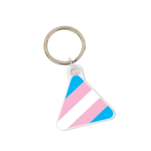 Transgender Pride Triangle Acrylic Keyring