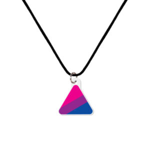Bisexual Pride Acrylic Triangle Necklace