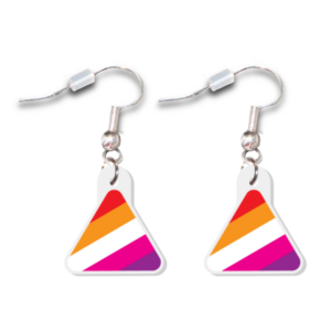 Lesbian Pride Inspired Acrylic Triangle Earrings