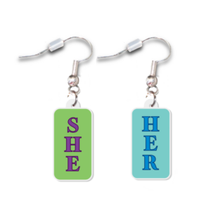 She/Her Pronouns Acrylic Earrings