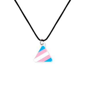 Transgender Pride Acrylic Triangle Necklace