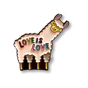 Larry the Love Is Love Llama Enamel Pin Badge (LGBTQ+ Pride Badge)