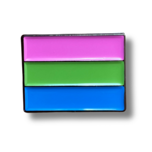 Polysexual Rectangle Flag Pop Pin Badge