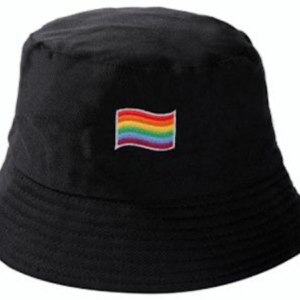 Gay Pride Rainbow Bucket Hat - in black
