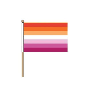 Lesbian Handheld Pride Flag (22.5cm x 15cm)