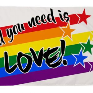 All You Need Is Love (5ft x 3ft) Premium Pride Flag