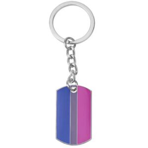 Bisexual Pride Dog Tag Keyring