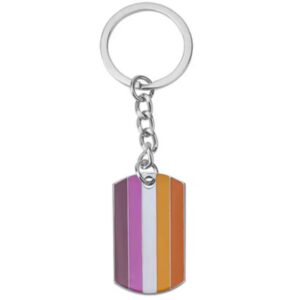 Lesbian Pride Dog Tag Keyring