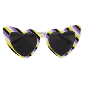 Non Binary Pride Pride Heart Sunglasses