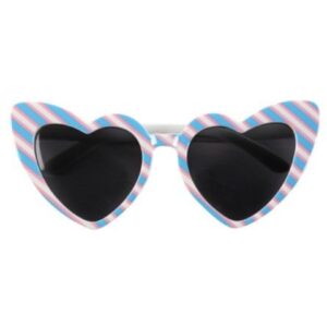 Transgender Pride Heart Sunglasses
