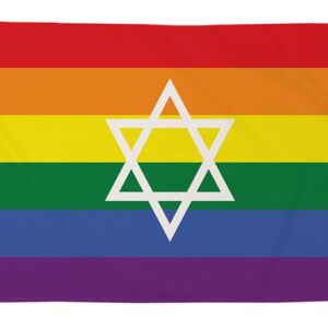 Star Of David Gay Pride (5ft x 3ft) Premium Pride Flag